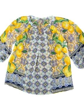 Valerie Steven’s Sheer Floral Top Sz S